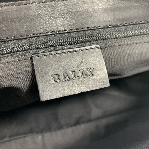 Genuine vintage BALLY black signature canvas and leather shoulder bag purse - Picture 12 of 15